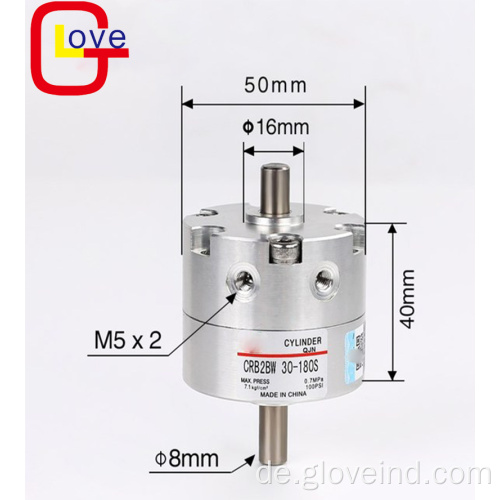 CRB2 kleiner pneumatischer Hubzylinder Kompaktzylinder